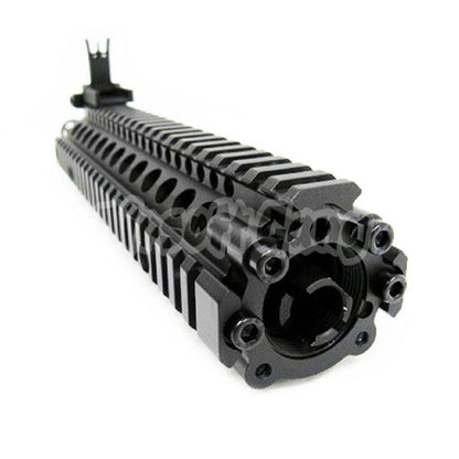 E&C CNC Aluminum M18 RAS Front Set Handguard Rail System With 9" Inches Outer Barrel For M4 M16 M18 Series AEG Airsoft Black