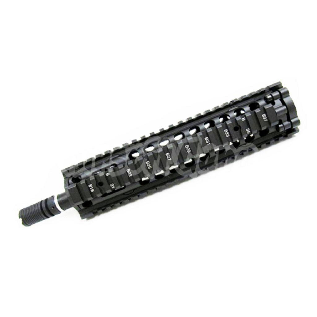 E&C CNC Aluminum M18 RAS Front Set Handguard Rail System With 9" Inches Outer Barrel For M4 M16 M18 Series AEG Airsoft Black