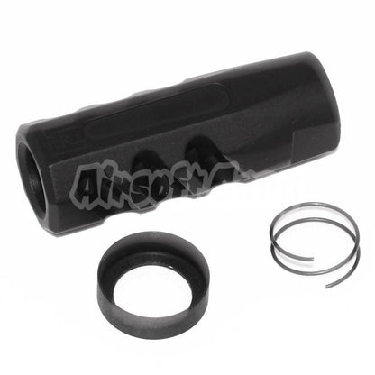 Airsoft APS EMG Licensed F-1 CMB Flat Faced Muzzle Brake Flash Hider -14mm CCW Black