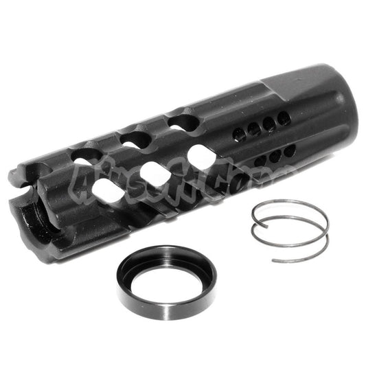 Airsoft APS EMG Licensed F-1 Dragon Slay Faced Muzzle Brake Flash Hider -14mm CCW Black