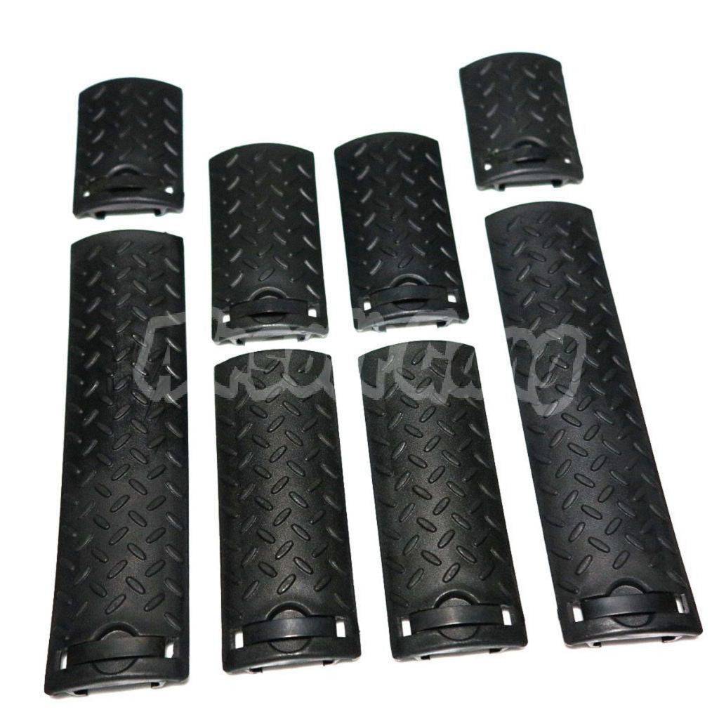 ENERGY 8pcs Set Skidproof Texture Type Rail Cover Panel Black