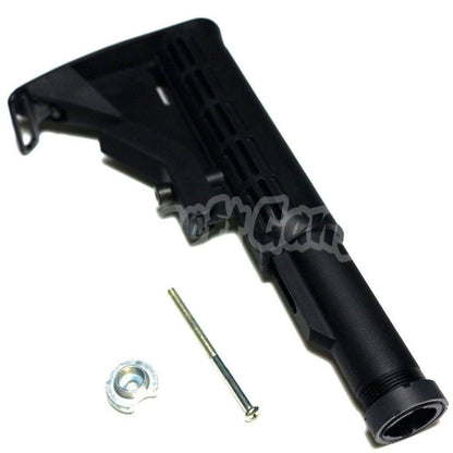 E&C 6-Position Sliding Stock With Pipe For HK416 M4 M16 Series AEG Airsoft Black