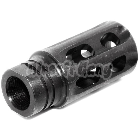 5KU Steel Notalon Breacher Brake Flash Hider For -14mm CCW Threading Rifle Black