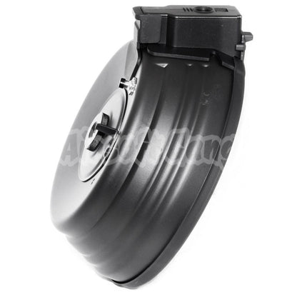 CYMA 2500rd Sheet Steel Electric Drum Magazine For AK Series CYMA / APS / Jing Gong JG / Tokyo Marui AEG Airsoft Black