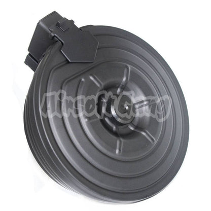 CYMA 2500rd Sheet Steel Electric Drum Magazine For AK Series CYMA / APS / Jing Gong JG / Tokyo Marui AEG Airsoft Black