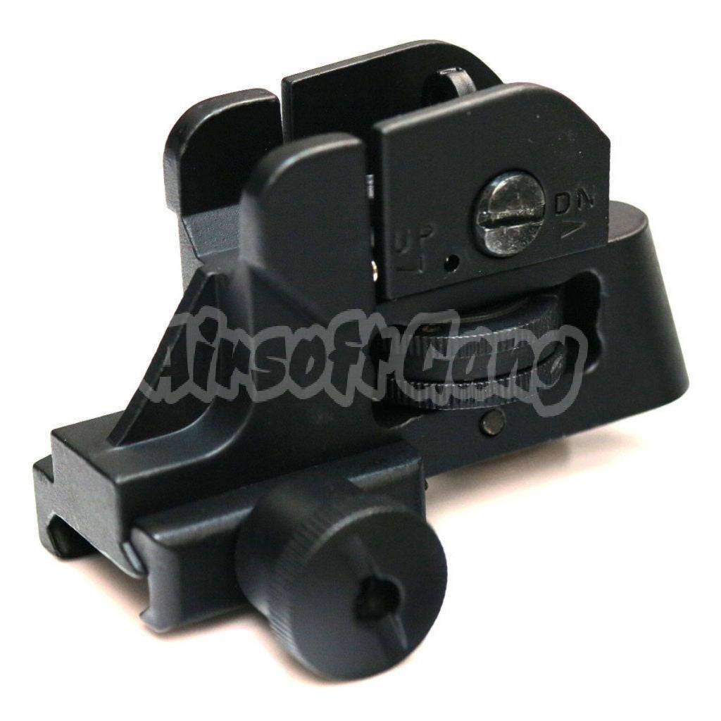 D-BOYS Tactical CQB Dual Apertures Rear Sight For AEG Airsoft Black