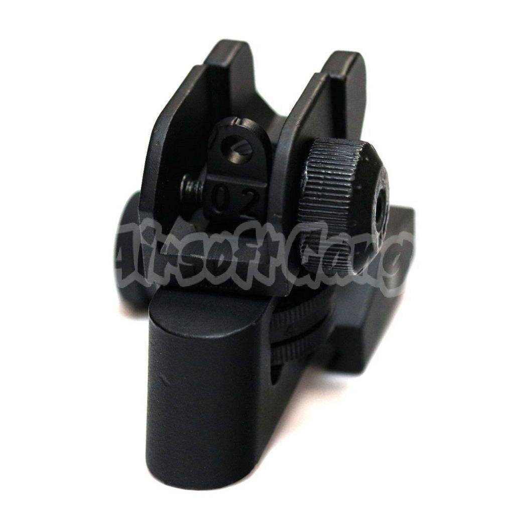 D-BOYS Tactical CQB Dual Apertures Rear Sight For AEG Airsoft Black