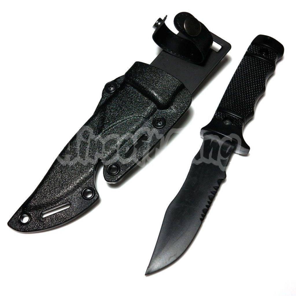 CYMA Plastic M37 Seal Pup Knife(Non-Sharp Soft Rubber Fake Knife) with Sheath Black