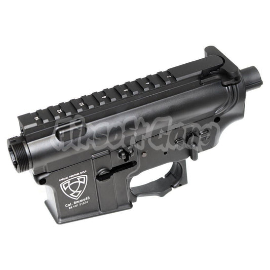 APS Logo Upper Lower Body Receiver For ASR M4 M16 Series AEG Airsoft Black