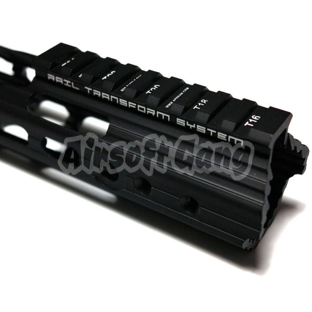 APS CNC Aluminum 8" Inches Guardian Rail System Handguard Set For Guardian M4 M16 Series AEG Airsoft Black