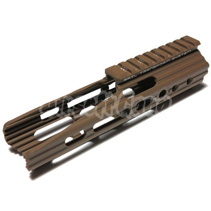 APS CNC Aluminum 8" Inches Guardian Rail System Handguard Set For Guardian M4 M16 Series AEG Airsoft Dark Earth