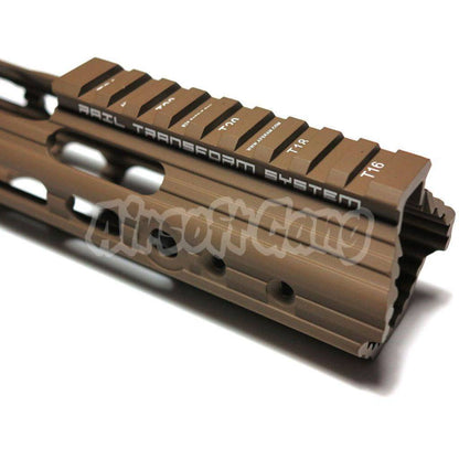 APS CNC Aluminum 8" Inches Guardian Rail System Handguard Set For Guardian M4 M16 Series AEG Airsoft Dark Earth