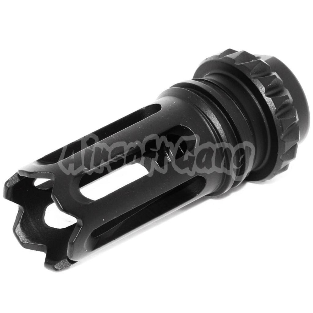 D-BOYS QD SCAR Type Flash Hider For All -14mm CCW Threading Rifle Black