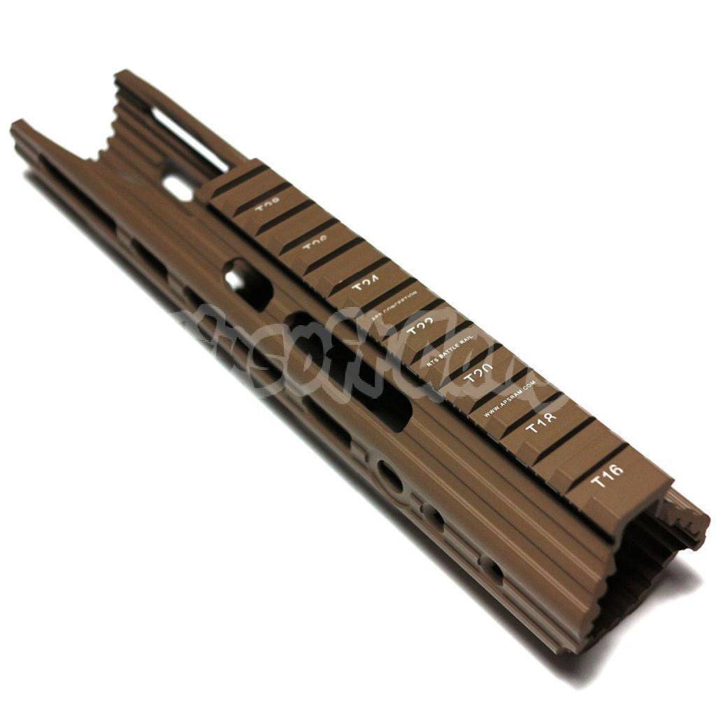 APS CNC Aluminum 10" Inches Guardian Rail System Handguard Set For Guardian M4 M16 Series AEG Airsoft Dark Earth