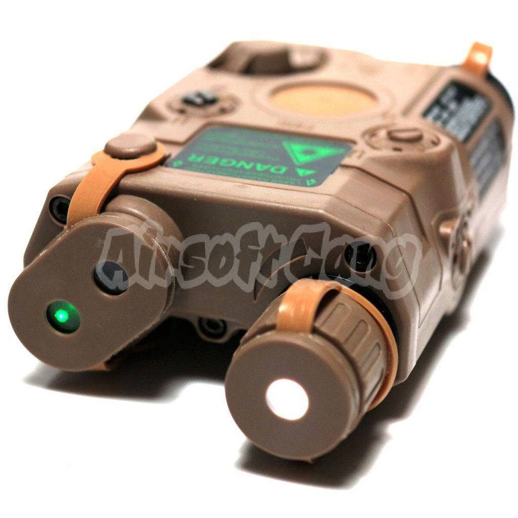 FMA PEQ-15 Green Dot Laser & LED Flashlight Dark Earth Brown