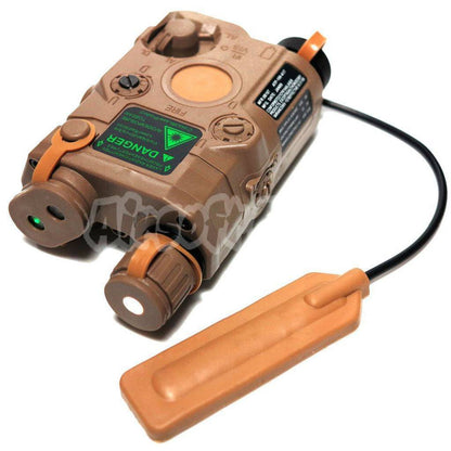 FMA PEQ-15 Green Dot Laser & LED Flashlight Dark Earth Brown