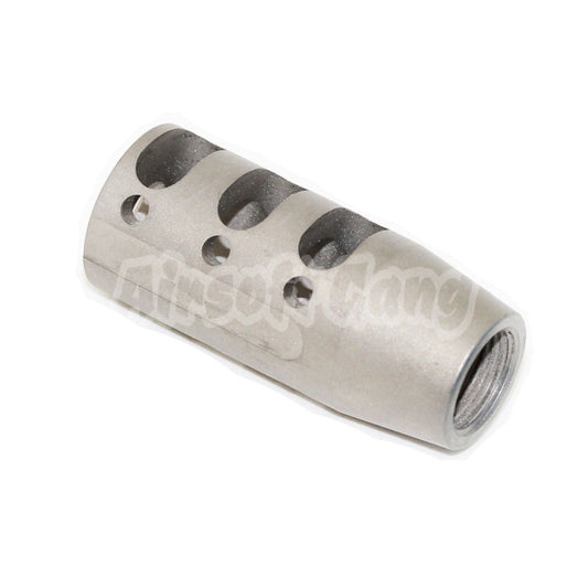 MSTN Steel Flash Hider For All -14mm CCW Threading Rifle Silver