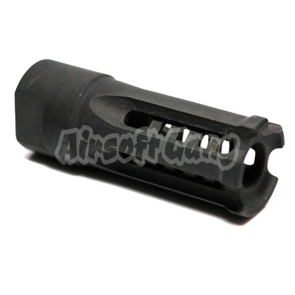 POF Type Metal Flash Hider For All -14mm CCW Threading Rifle Black