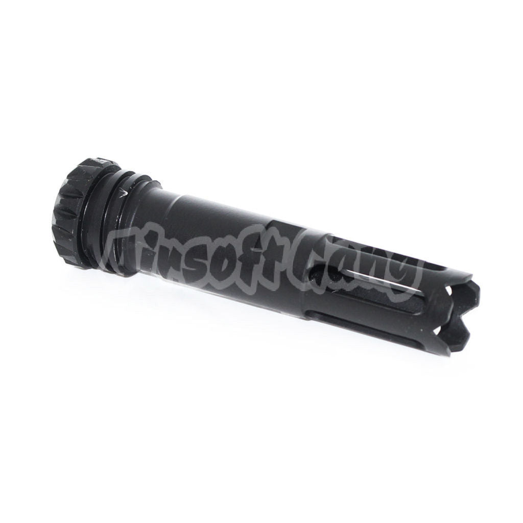 CYMA Full Metal ACC Flash Hider -14mm CCW Threading Airsoft Black