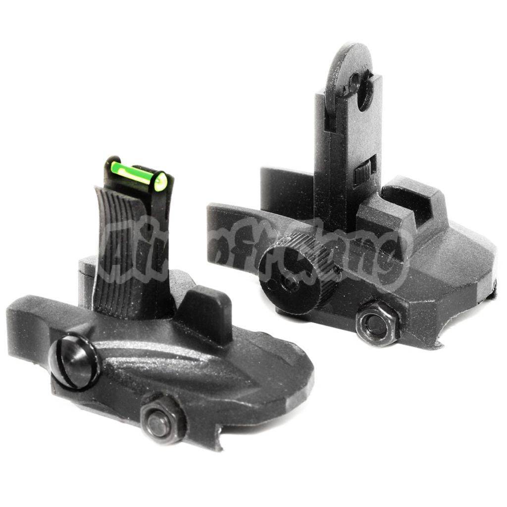 APS Athena Back Up Rear & Front Sight Set Black