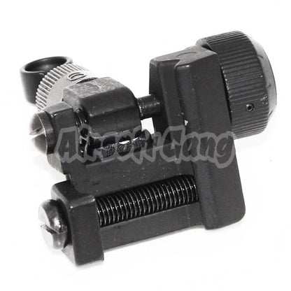 D-BOYS Knight's KAC Type 600M Flip Up Rear Sight For M4 M16 AR Series Airsoft Black