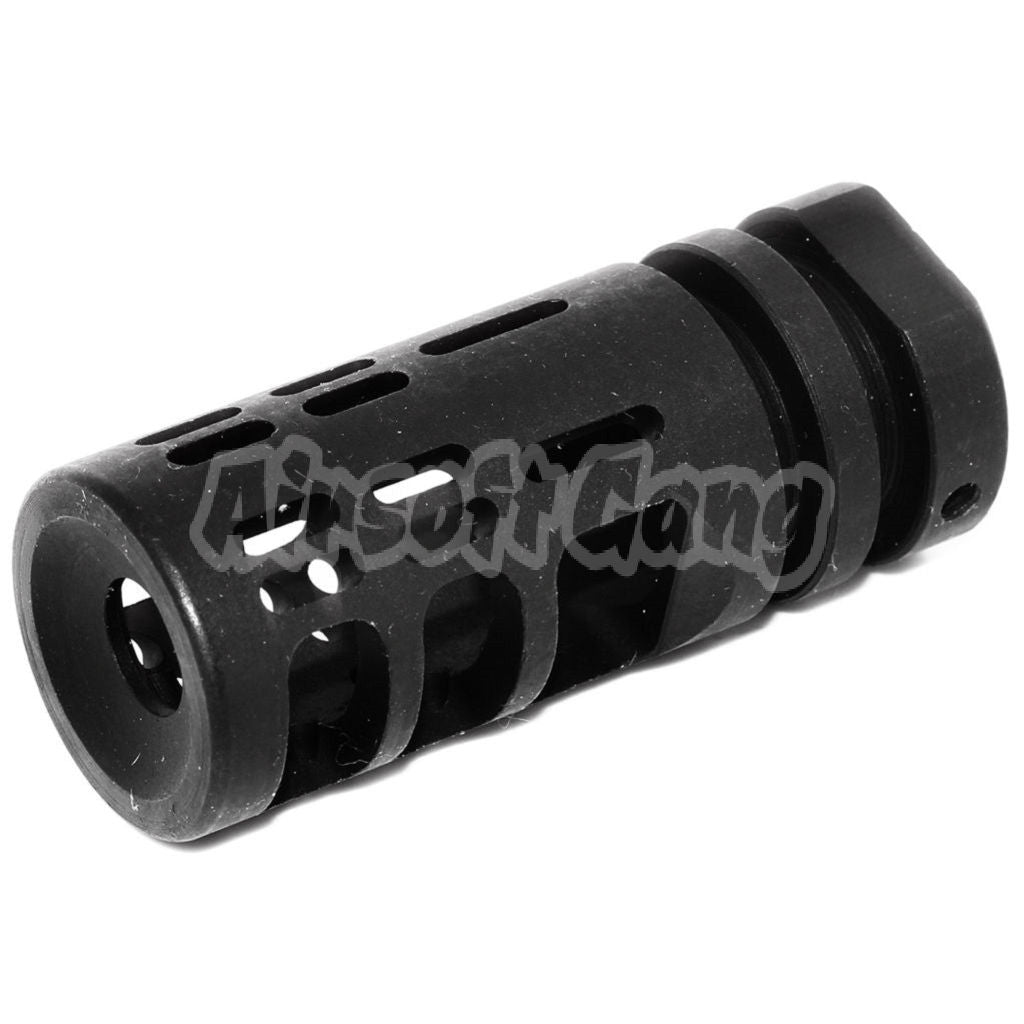 5KU Gamma 762 Type Metal Flash Hider For All -14mm CCW Threading Rifle Black