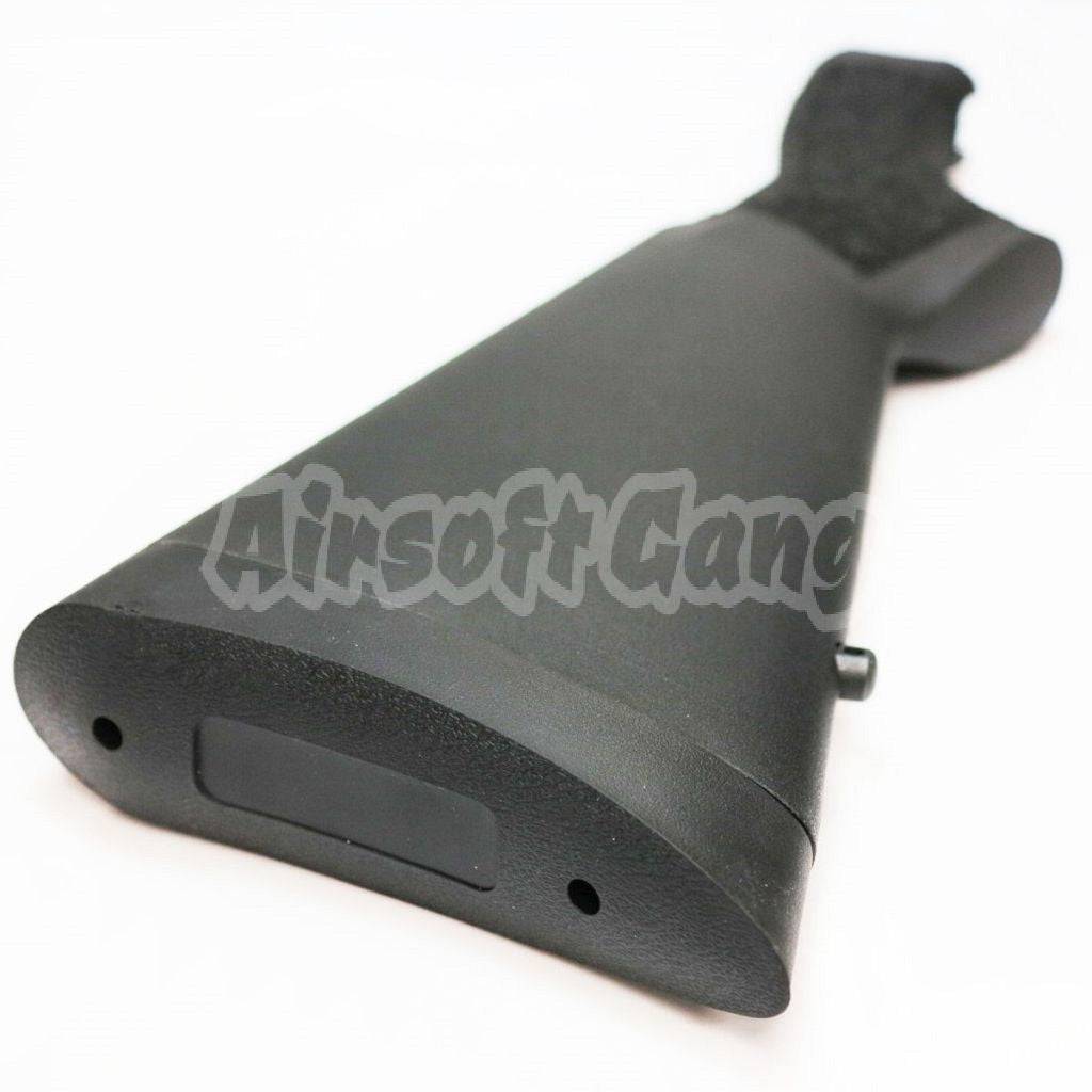 APS 870 Police Style Butt Stock With Stipple For APS CAM870 Shotgun Airsoft Black