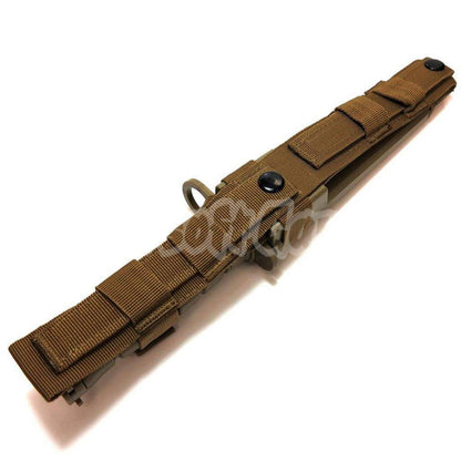 CYMA Plastic M10 Knife(Non-Sharp Soft Rubber Fake Knife) with Sheath Tan Brown