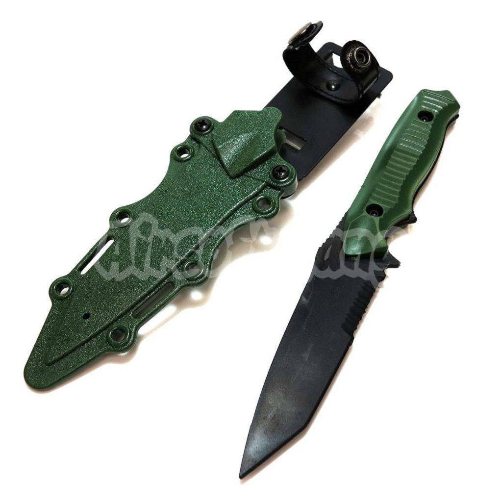 CYMA Plastic 141 Nimravus Tanto Knife(Non-Sharp Soft Rubber Fake Knife) with Sheath Olive Drab OD