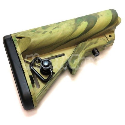 APS ASR Crane Stock With Sling Swivel For M4 M16 Series AEG Airsoft A-TACS FG Camo