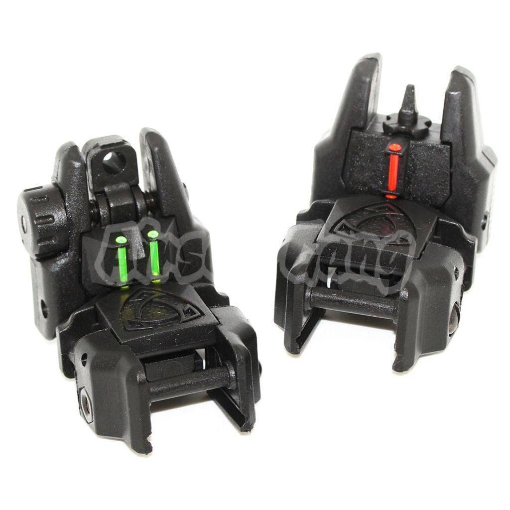 APS Rhino Front Rear Sight with Fiber Optic Set Black Green/Red
