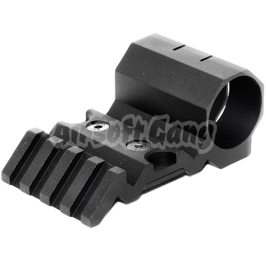 Offset 20mm Rail Mount & 1"/25mm Flashlight Mount Black