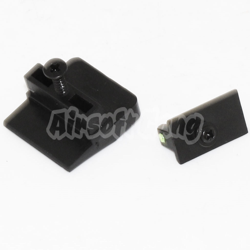 Airsoft BELL Fiber Optic Front & Rear Sight For BELL WE Tokyo Marui G17 Pistol GBB