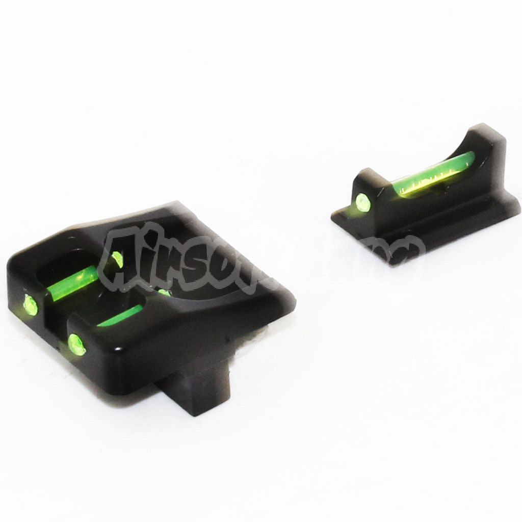 Airsoft BELL Fiber Optic Front & Rear Sight For BELL WE Tokyo Marui G17 Pistol GBB