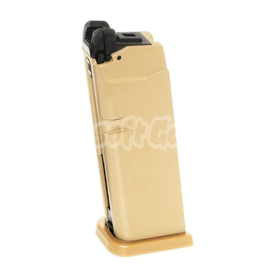 Airsoft 20rd Gas Magazine for EMG SAI BLU COMPACT / AW / WE / Tokyo Marui G19 G23 G26 Series GBB Pistol Tan