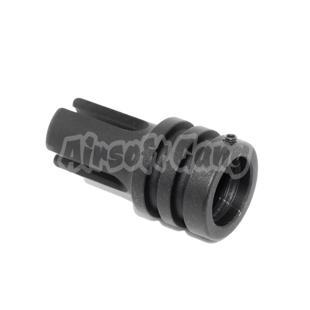 Airsoft 44mm AR15 601 Style Flash Hider -14mm CCW Threaded Black