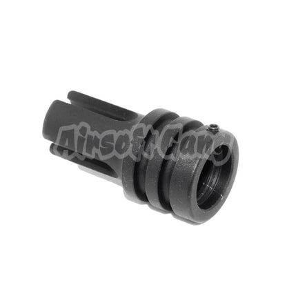 Airsoft 44mm AR15 601 Style Flash Hider -14mm CCW Threaded Black