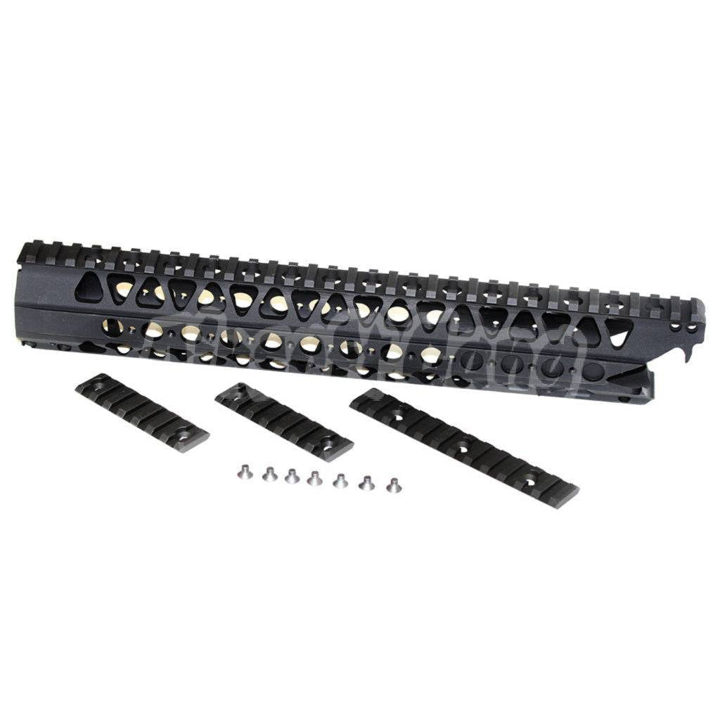 ADWC 13.2" Inches CNC Aluminum Wire Cutter Rail System Handguard For M4 M16 Series AEG Airsoft Black