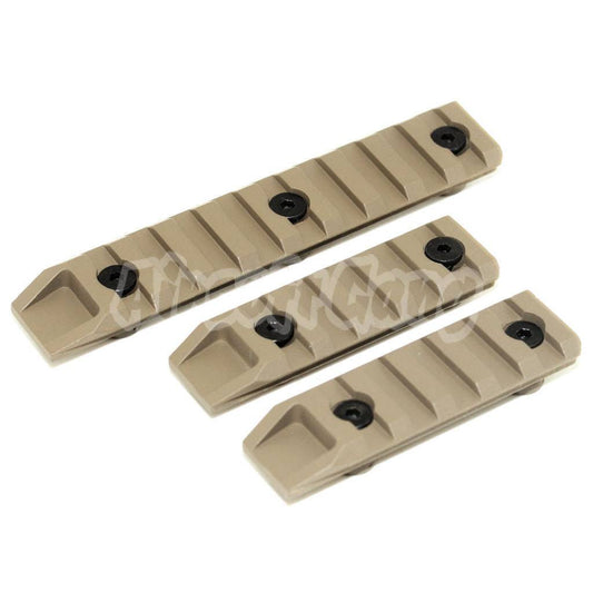 3pcs 67mm/67mm/102mm UXR4 Keymod Rail Set Dark Earth Tan