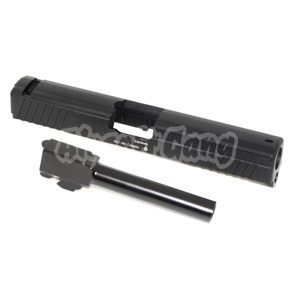 APS Aluminum Slide with Barrel For ACP601 / Tokyo Marui G17 GBB Pistol Airsoft Black