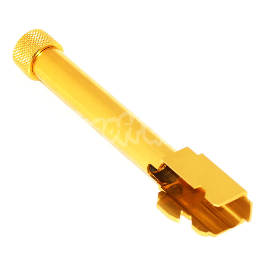 5KU CNC Aluminum Outer Barrel Type 1 For Tokyo Marui G17 GBB Pistol -14mm CCW Airsoft Gold