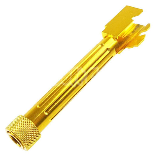 5KU CNC Aluminum Outer Barrel Type 2 For Tokyo Marui G17 GBB Pistol -14mm CCW Airsoft Gold