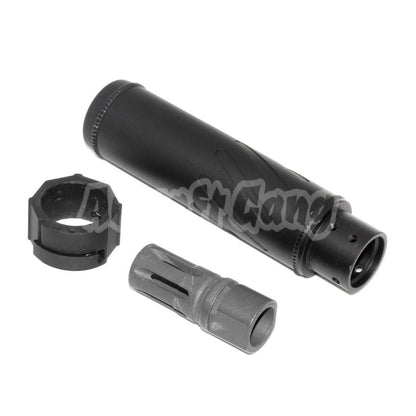 Airsoft 5KU 153mm/173mm SOCOM556 RC QD Suppressor Silencer -14mm CCW Flash Hider Black