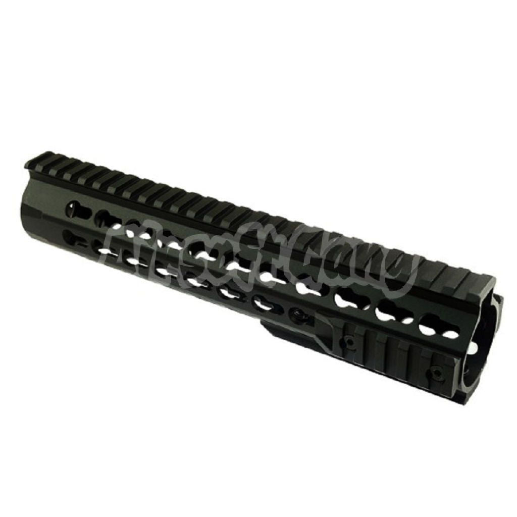 CYMA Aluminum 10" Inches 255mm Keymod Rail System Handguard For M4 M16 Series Tokyo Marui/ APS / CYMA AEG Airsoft Black