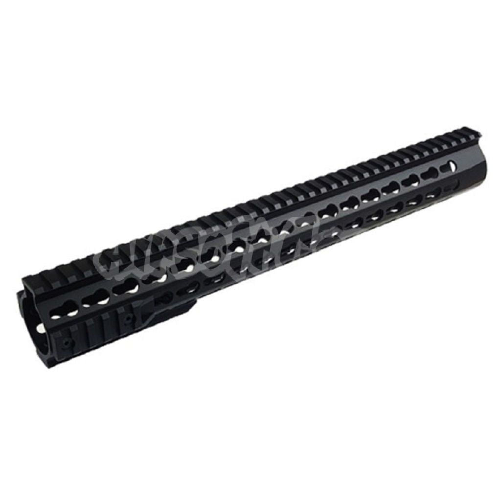 CYMA Aluminum URX4 14.5" Inches 380mm Keymod Rail System Handguard For M4 M16 Series Tokyo Marui/ APS / CYMA AEG Airsoft Black