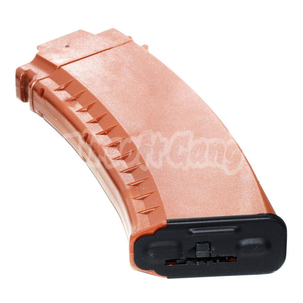 Airsoft Battleaxe 480rd Hi-Cap Magazine For Tokyo Marui Next Gen Gen2 AK EBB Orange Brown