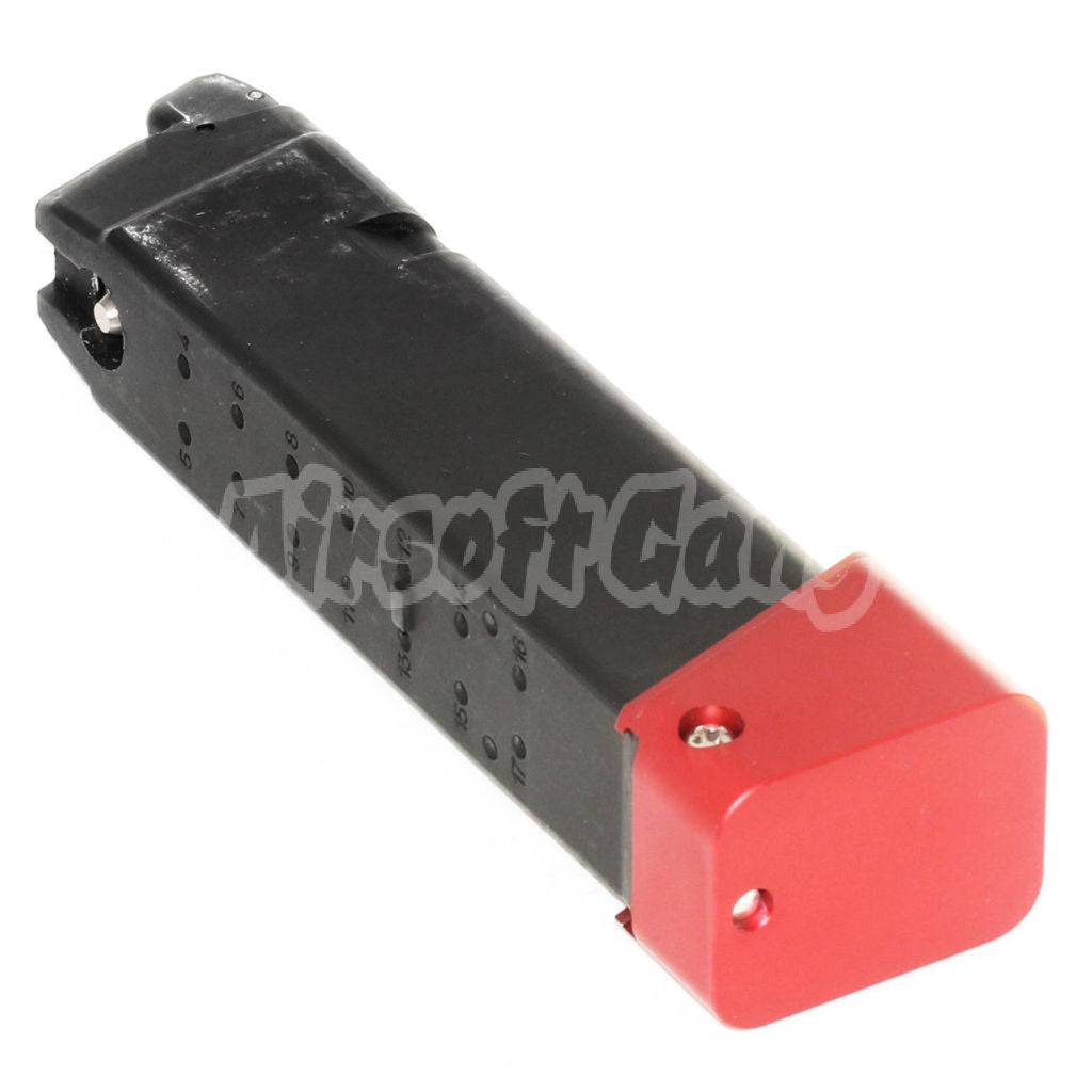 BELL 24rd Co2 Mag Magazine For BELL Tokyo Marui G17 GBB Pistol Airsoft Black/Red