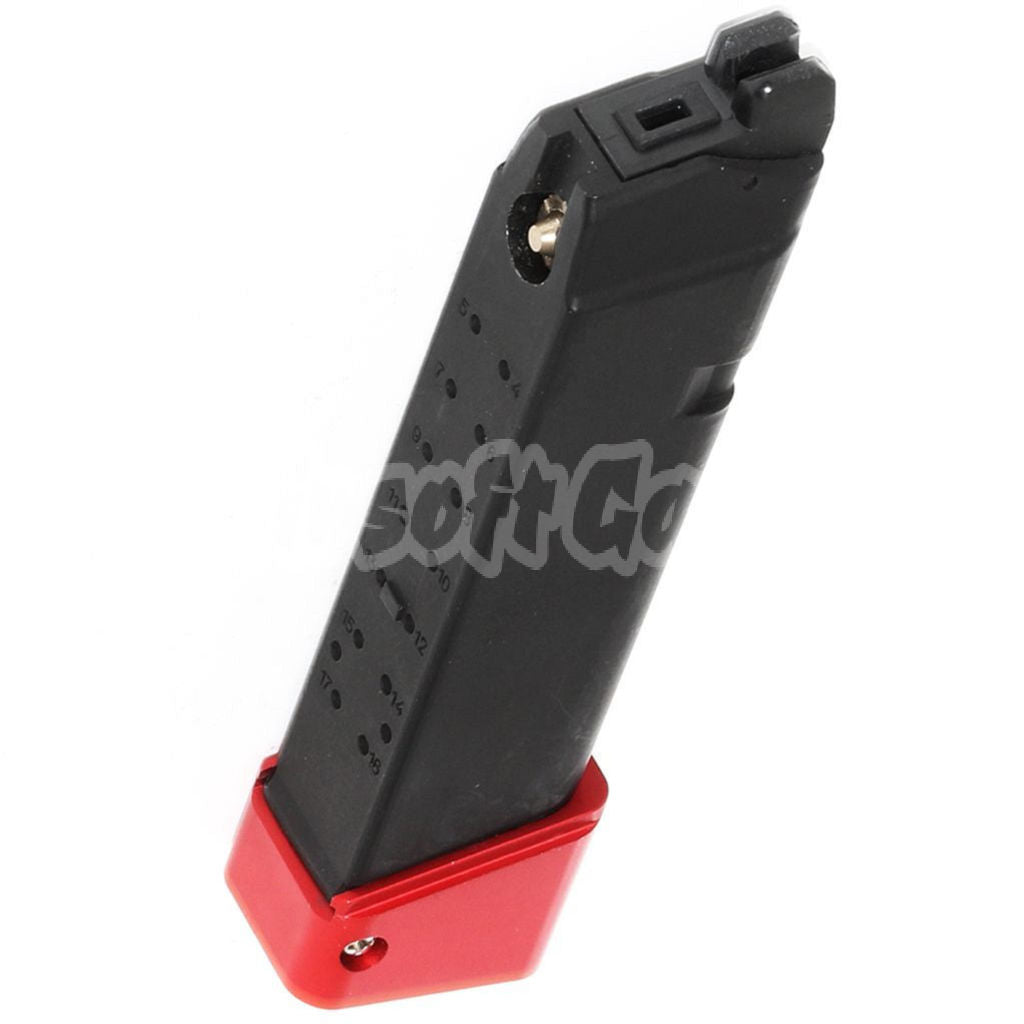 BELL 24rd Co2 Mag Magazine For BELL Tokyo Marui G17 GBB Pistol Airsoft Black/Red