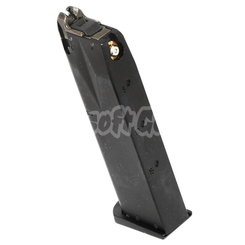 BELL 24rd Gas Mag Metal Magazine For BELL M9 / KSC Hard Kick Series GBB Pistol Airsoft Black