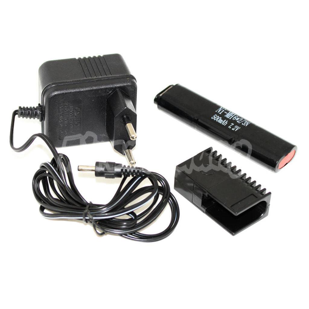 CYMA 7.2V 500mAh Ni-MH Battery And 220V EU Plug Charger For CYMA AEP Series AEG Airsoft